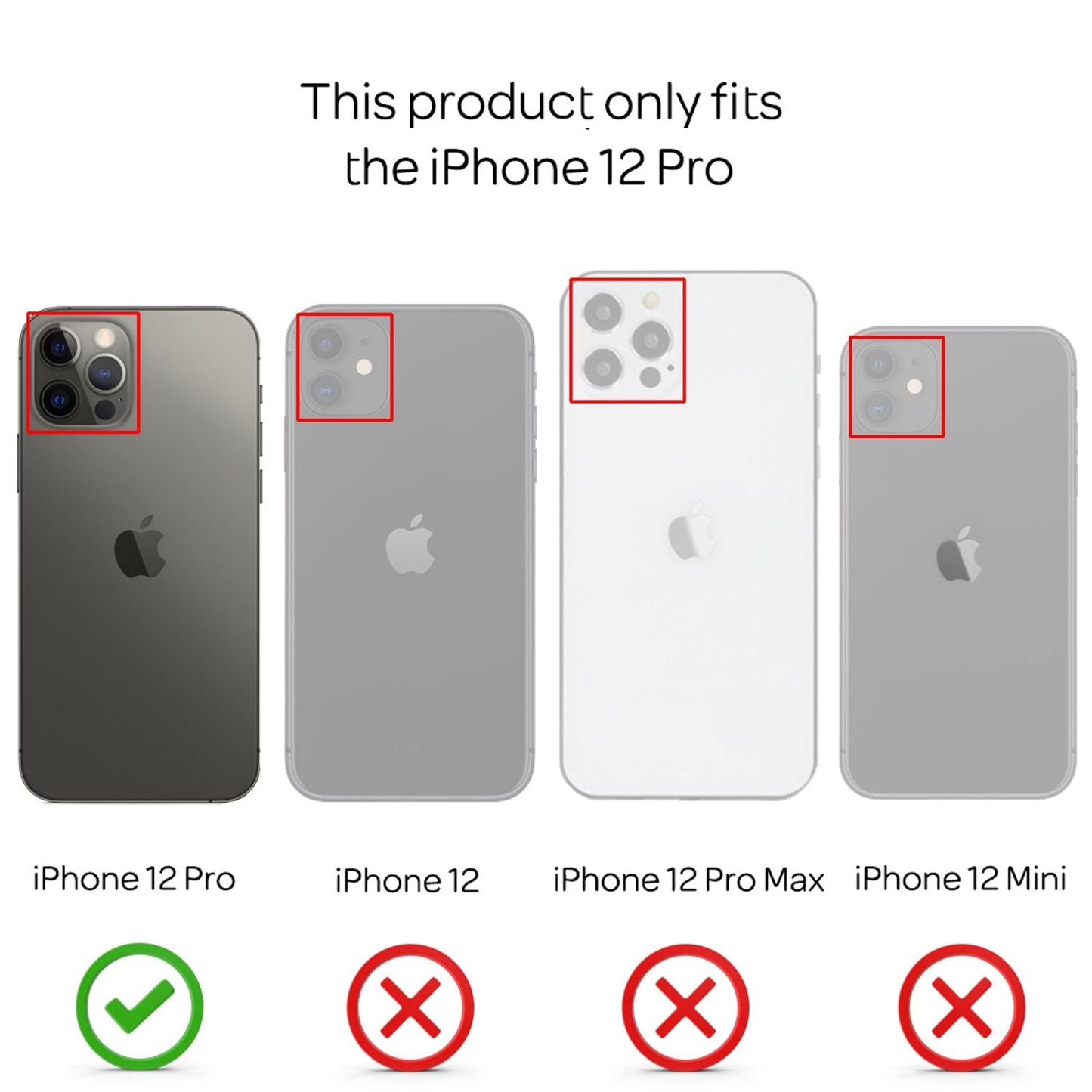 NALIA Extra Thin Hard Case fyrir iPhone 12 Pro, Ultra Thin Símahulstur