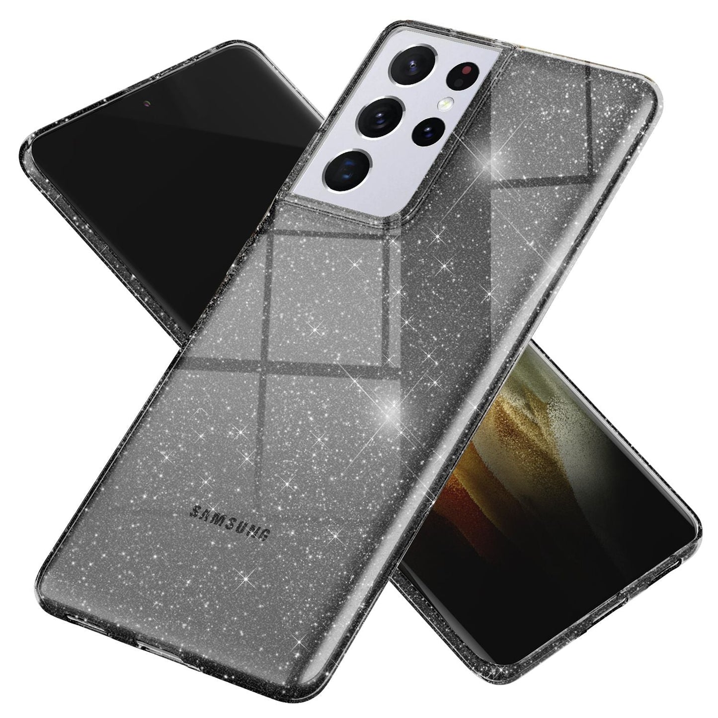 NALIA glitrandi símahulstur fyrir Samsung Galaxy S21 Ultra, verndandi hulstur