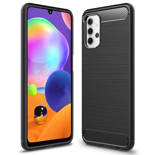 NALIA Design símahulstur fyrir Samsung Galaxy A32 5G, kolefnisútlit hulstur með stuðara