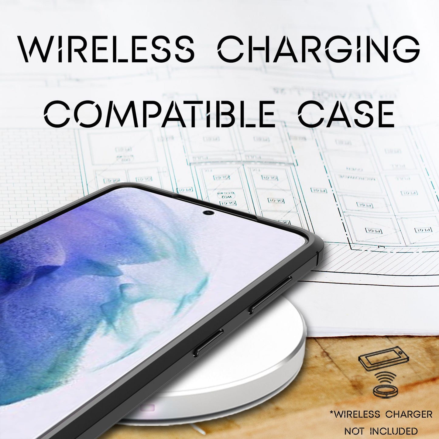 NALIA Design Handy Hülle für Samsung Galaxy S21, Leder Look Case Cover Slim Etui