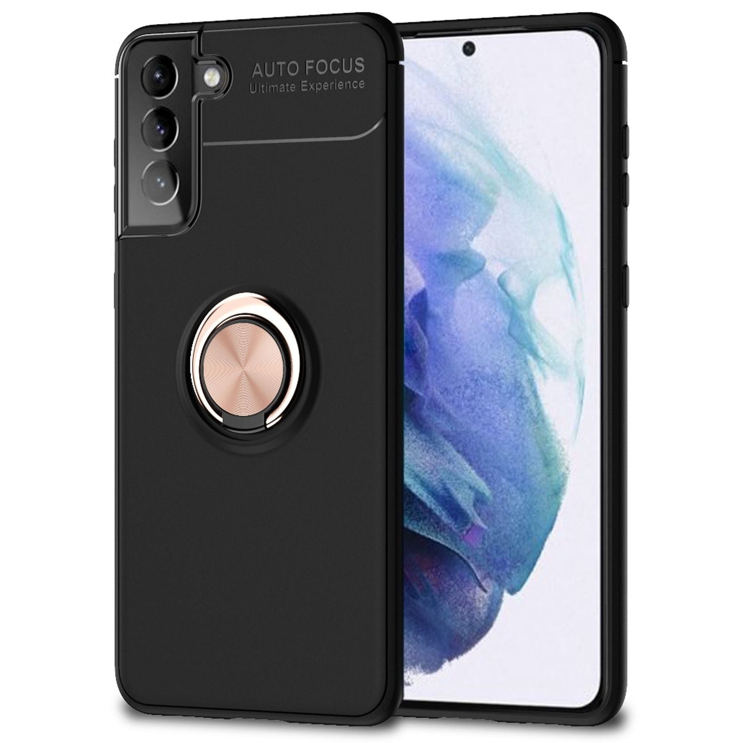 NALIA Ring símahulstur fyrir Samsung Galaxy S21, hlífðarhulstur með stuðara