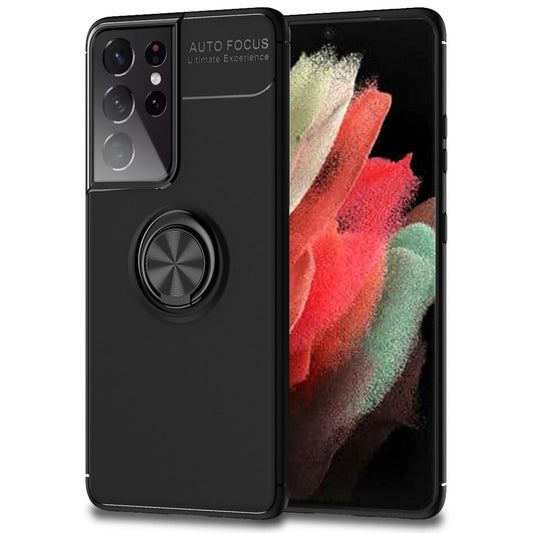 NALIA Ring símahulstur fyrir Samsung Galaxy S21 Ultra, hlífðarhulstur með stuðara