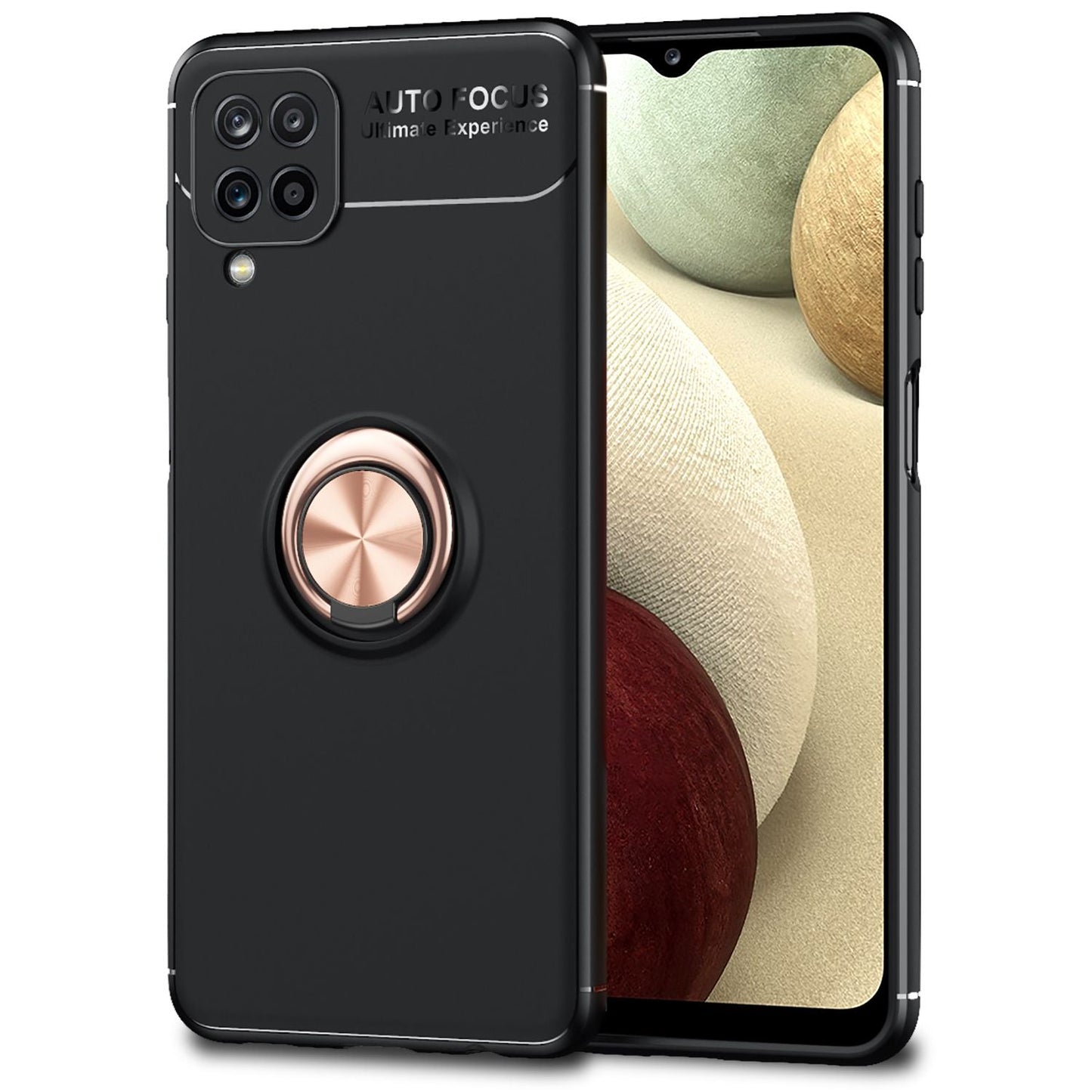 NALIA Ring Phone Case for Samsung Galaxy A12, Protective Case Bag Bumper