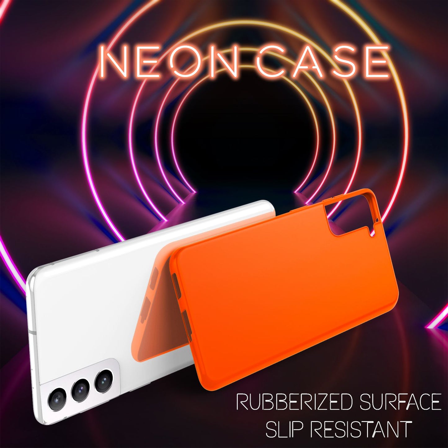 NALIA Neon Phone Case for Samsung Galaxy S21, Silicone Case Cover Bumper Case