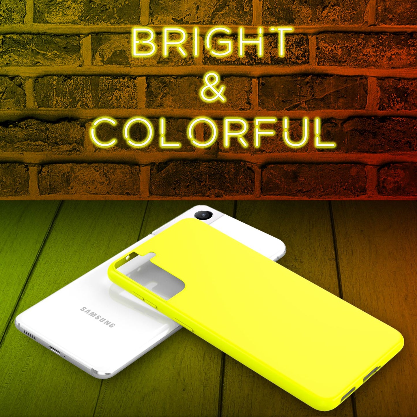 NALIA Neon Phone Case for Samsung Galaxy S21, Silicone Case Cover Bumper Case