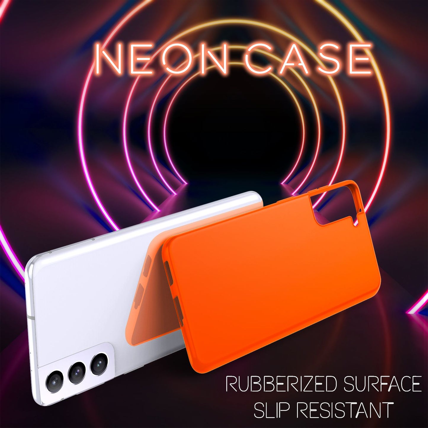 NALIA Neon Phone Case for Samsung Galaxy S21 Plus, Silicone Case Cover Bumper