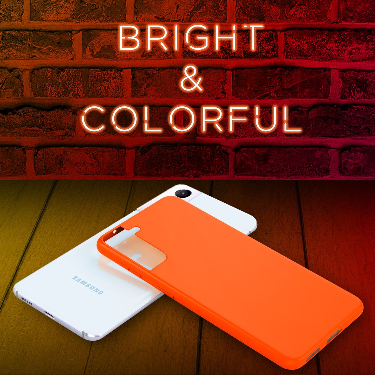 NALIA Neon Phone Case for Samsung Galaxy S21 Plus, Silicone Case Cover Bumper