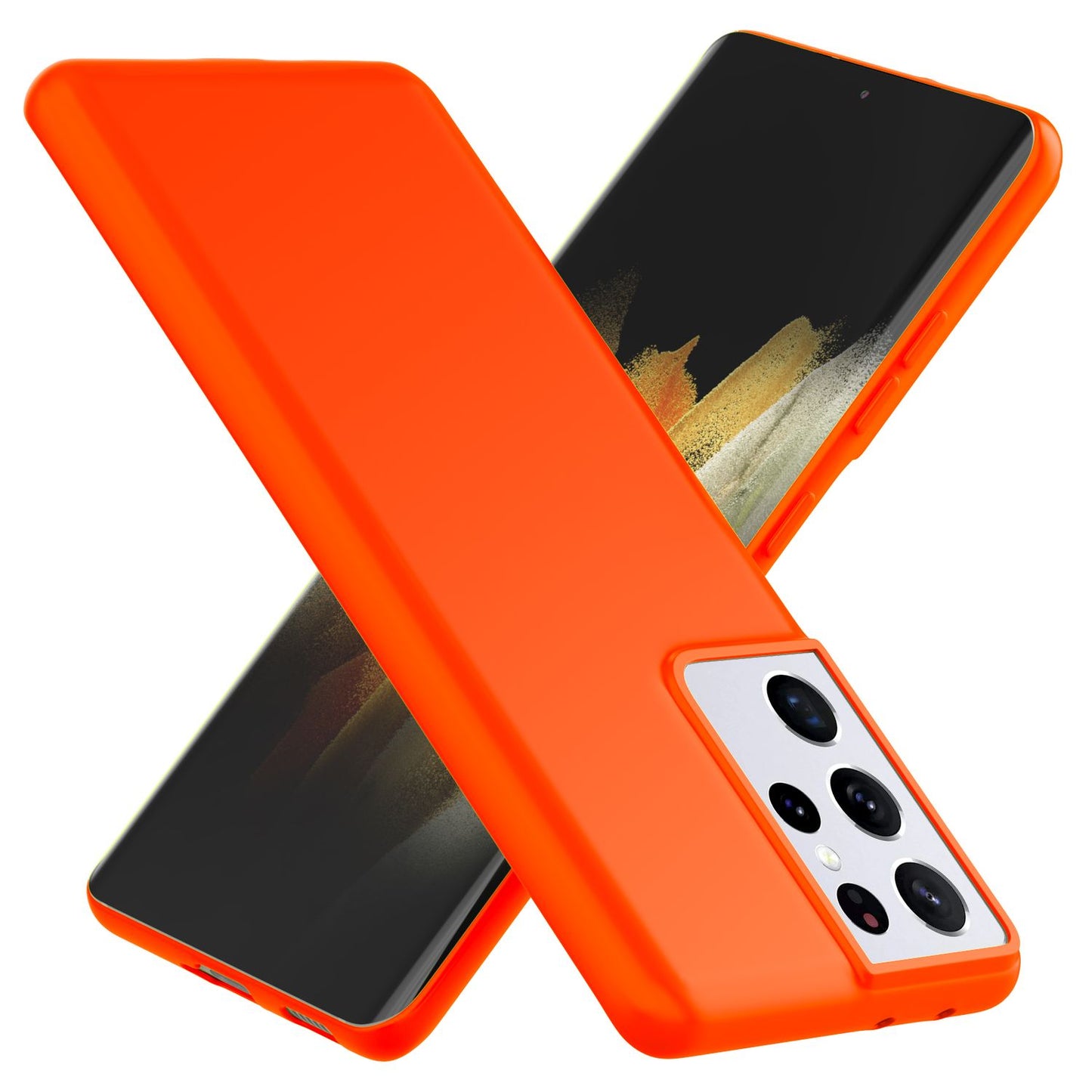 NALIA Neon Phone Case for Samsung Galaxy S21 Ultra, Silicone Case Cover Bumper