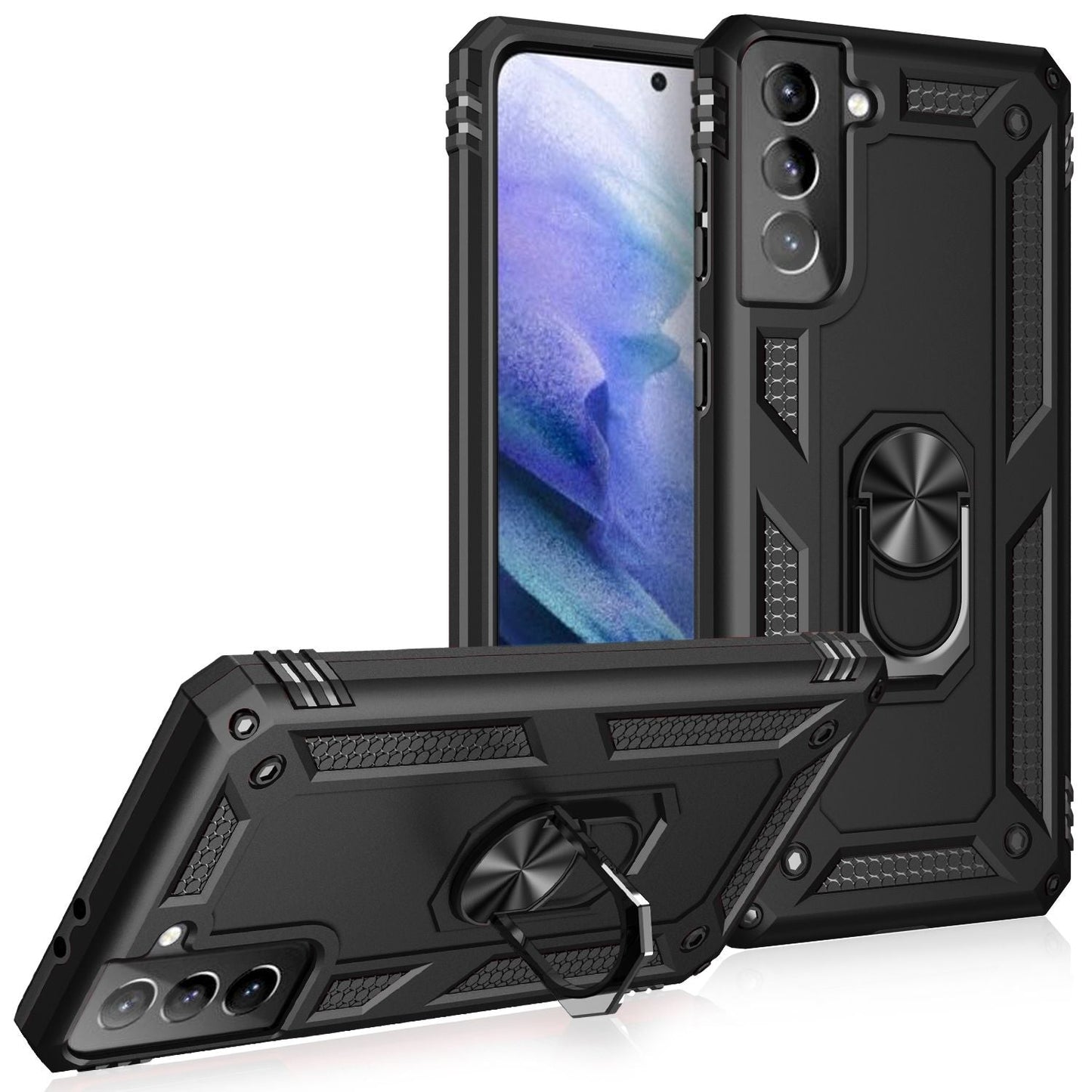 NALIA Ring Case for Samsung Galaxy S21, Phone Protective Bag Cover Case Bumper