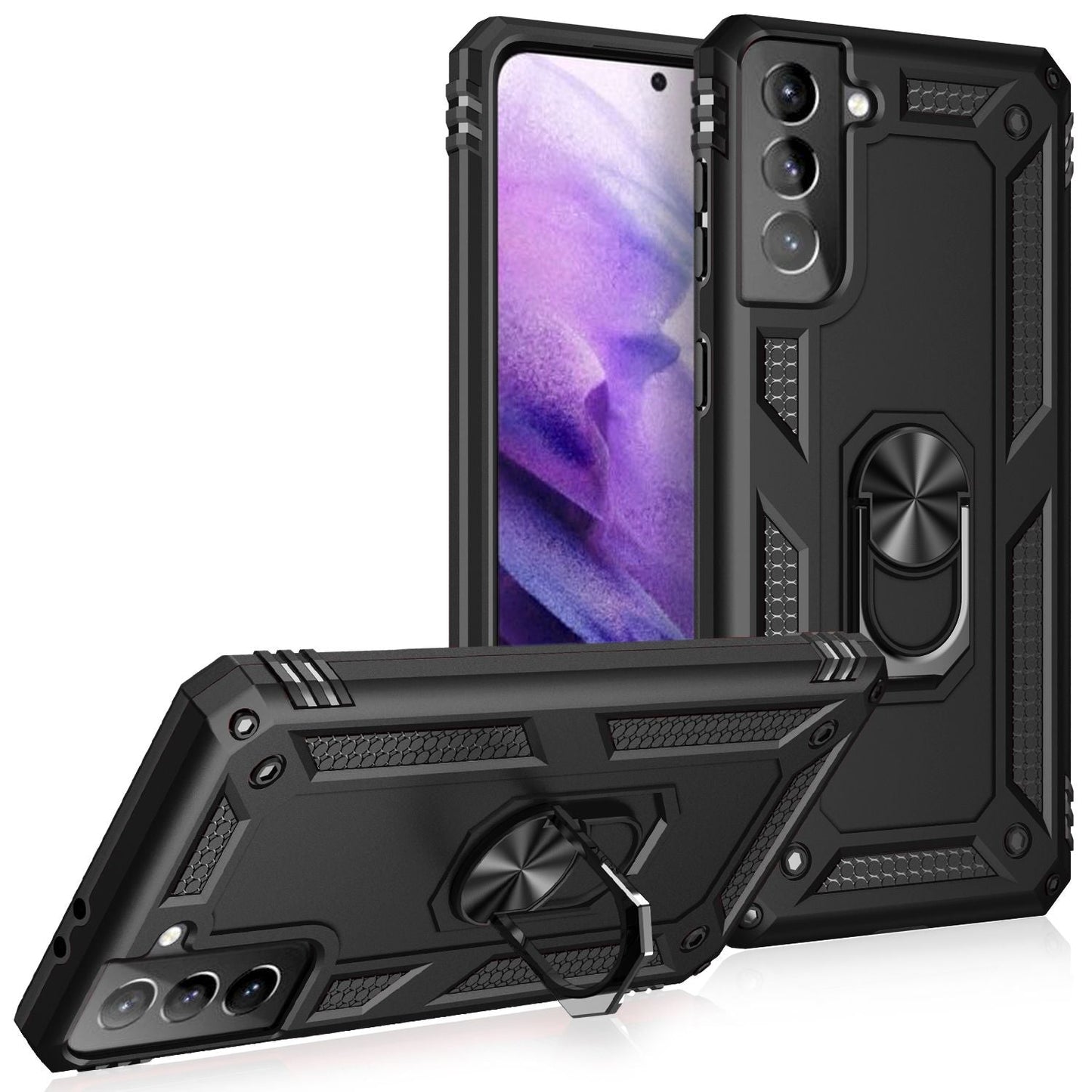 NALIA Ring Phone Case for Samsung Galaxy S21 Plus, Protective Bag Cover Case