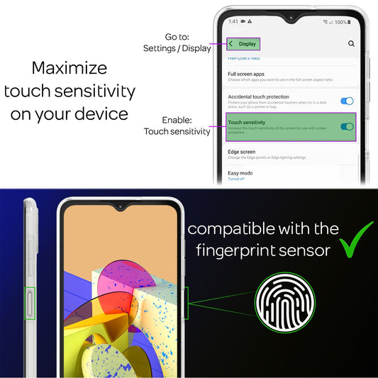 NALIA gegnsætt 360° símahulstur fyrir Samsung Galaxy A12, hart hulstur með fullri verndarhlíf