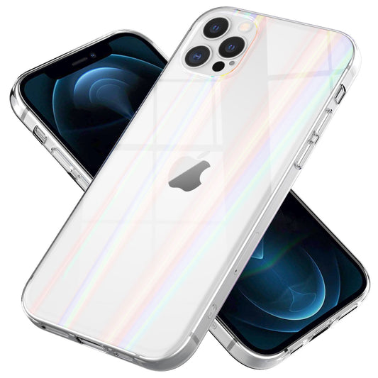 NALIA iPhone 12 Pro Max - Glært hertu gler símahulstur regnbogahlíf rispuþolið