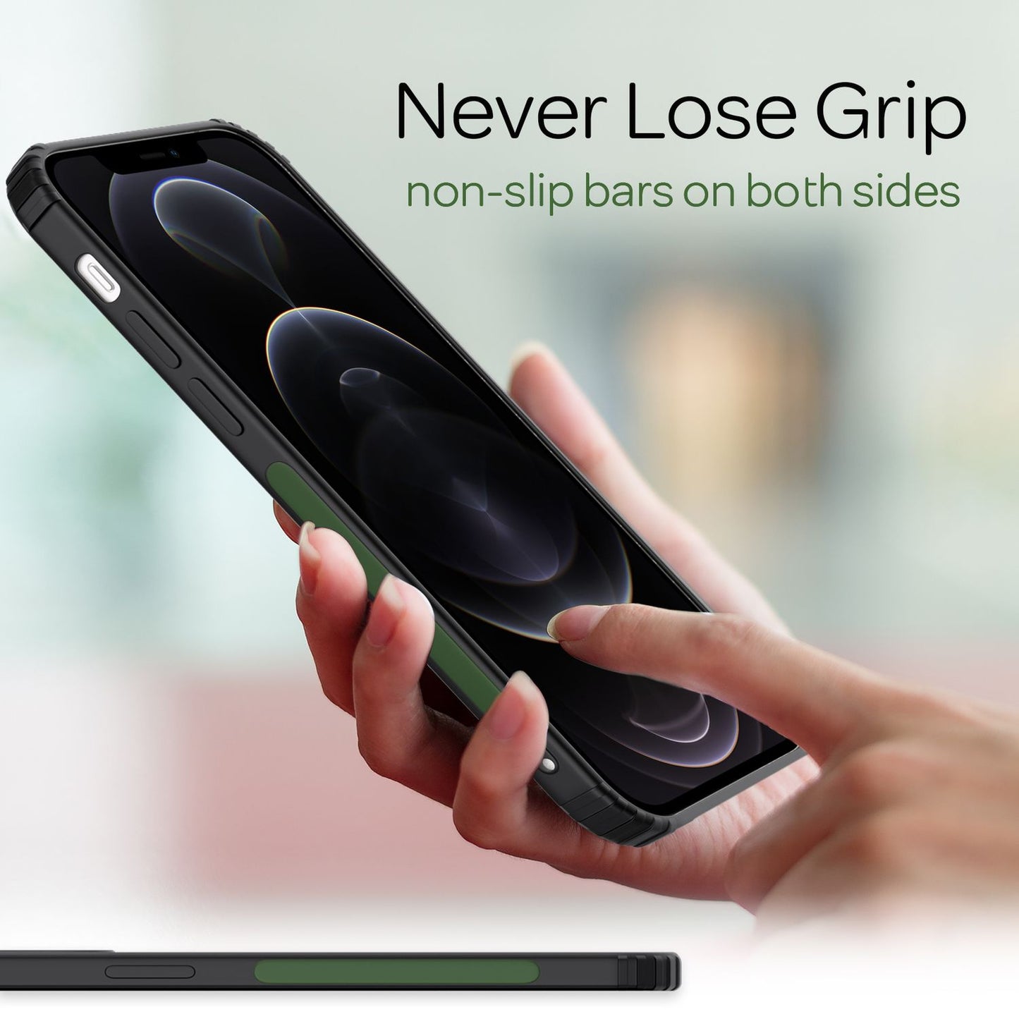 NALIA Phone Case for iPhone 12 Pro Max, Extra Thin Silicone Cover Case Bumper