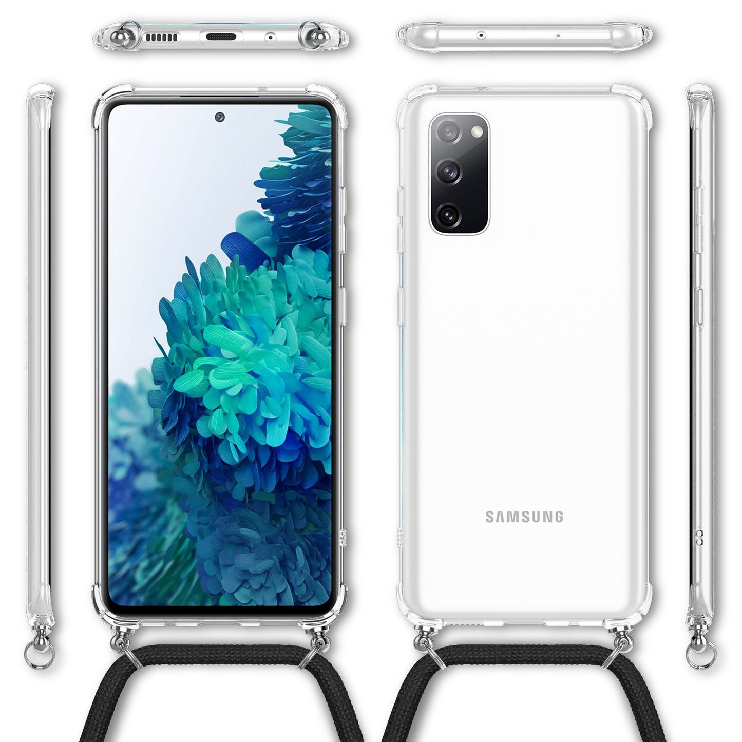 NALIA Samsung Galaxy S20 FE - Handy Hülle mit Kette Cover Schnur Kordel Case