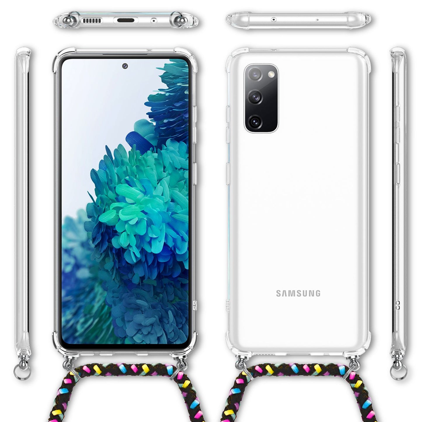 NALIA Samsung Galaxy S20 FE - Handy Hülle mit Kette Cover Schnur Kordel Case