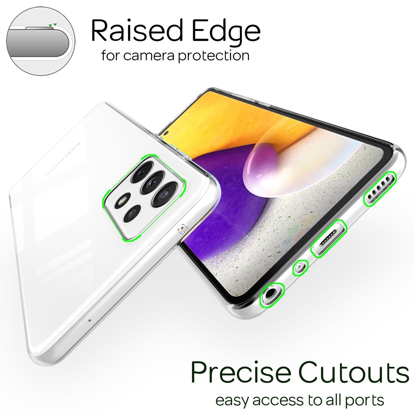 NALIA Samsung Galaxy A72 - Glært símahulstur