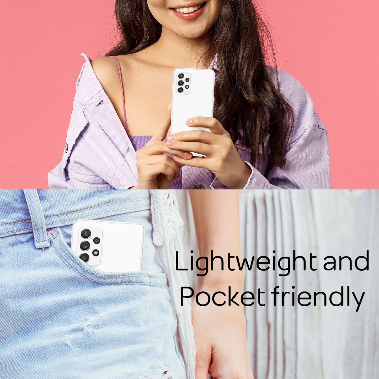 NALIA Handy Hülle für Samsung Galaxy A52 5G / A52 / A52s 5G, Transparent Case