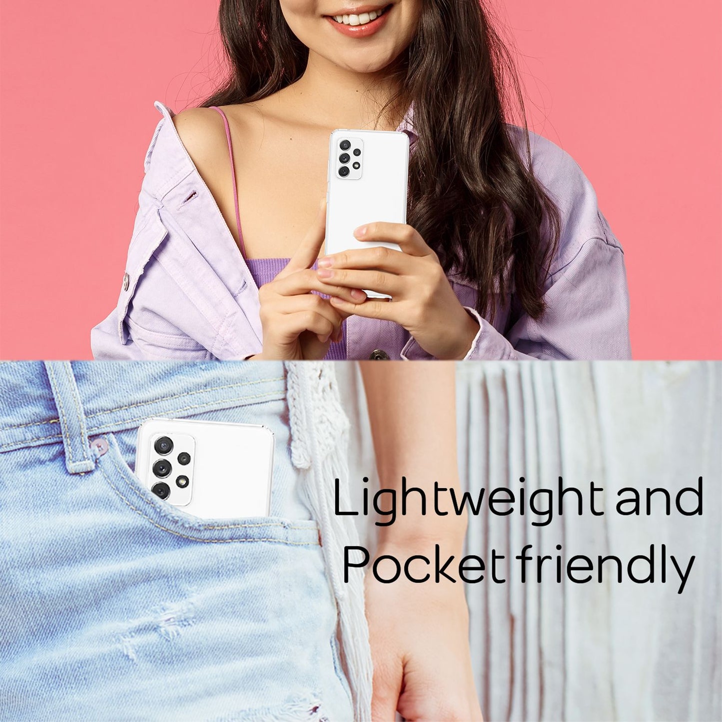 NALIA Schutzhülle für Samsung Galaxy A72, Transparente Handy Hülle Case Cover