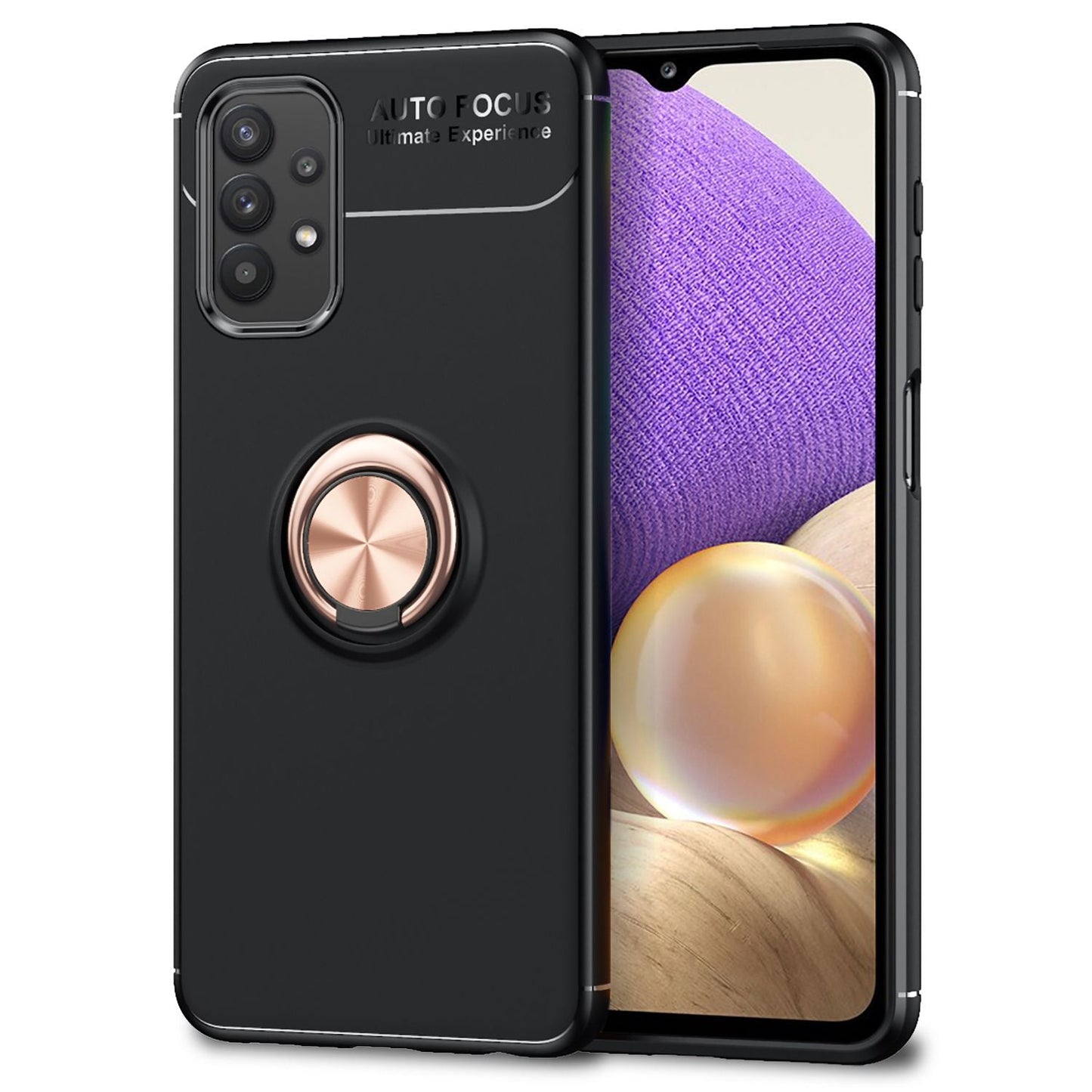 NALIA Ring símahulstur fyrir Samsung Galaxy A32 5G, sílikonhulstur 360 gráðu festing