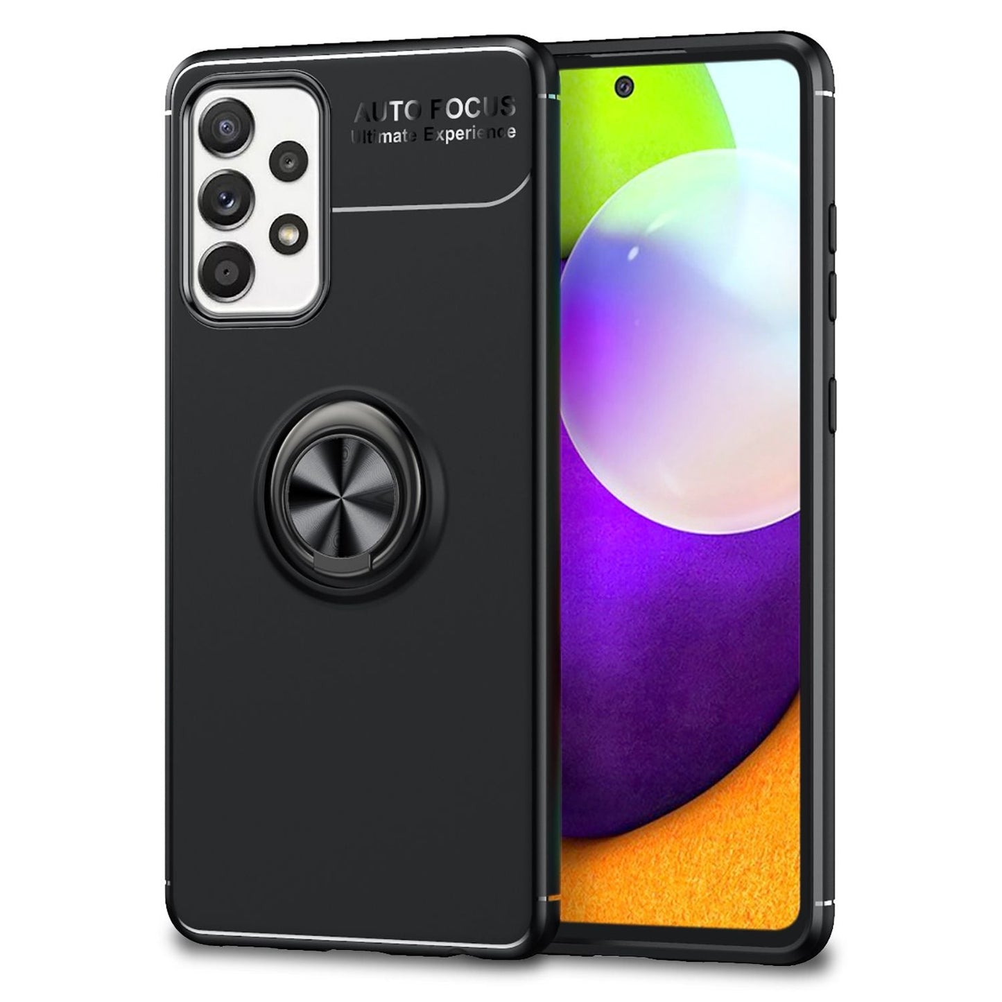 NALIA Ring Phone Case for Samsung Galaxy A52 5G / A52 / A52s 5G, Silicone Cover