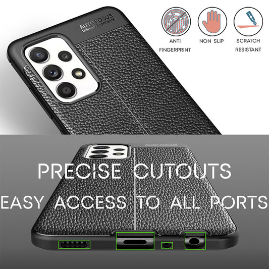 NALIA Case for Samsung Galaxy A52 5G / A52 / A52s 5G, Leather Look Phone Case