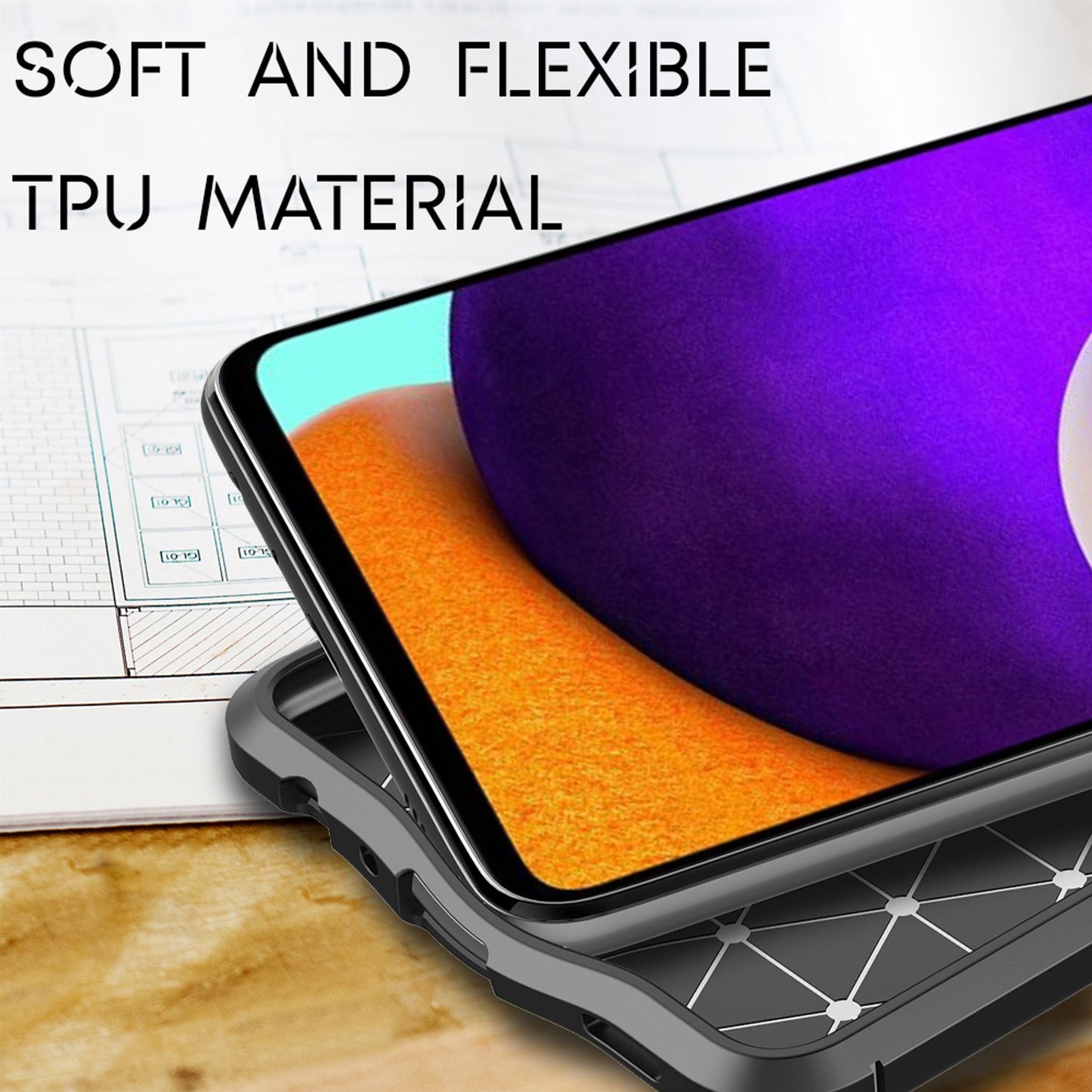 NALIA Case for Samsung Galaxy A52 5G / A52 / A52s 5G, Leather Look Phone Case