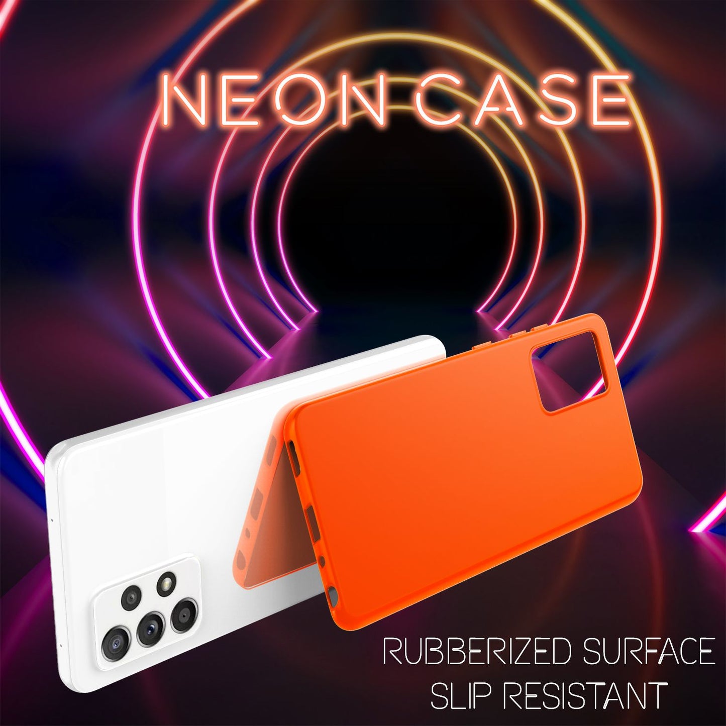 NALIA Neon Phone Case for Samsung Galaxy A52 5G / A52 / A52s 5G, Silicone Case