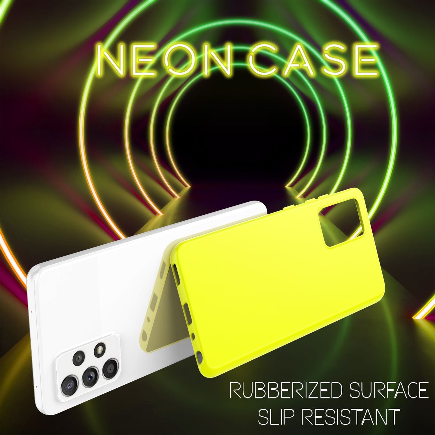 NALIA Neon Phone Case for Samsung Galaxy A52 5G / A52 / A52s 5G, Silicone Case