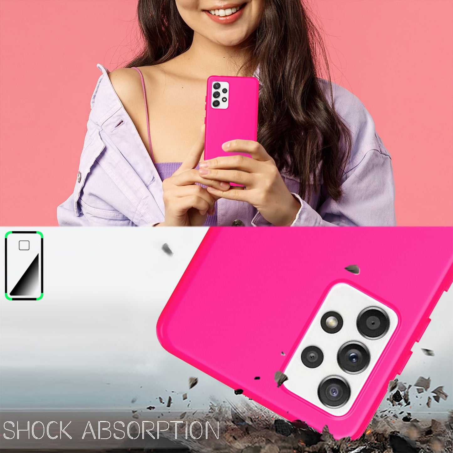 NALIA Neon Phone Case for Samsung Galaxy A52 5G / A52 / A52s 5G, Silicone Case