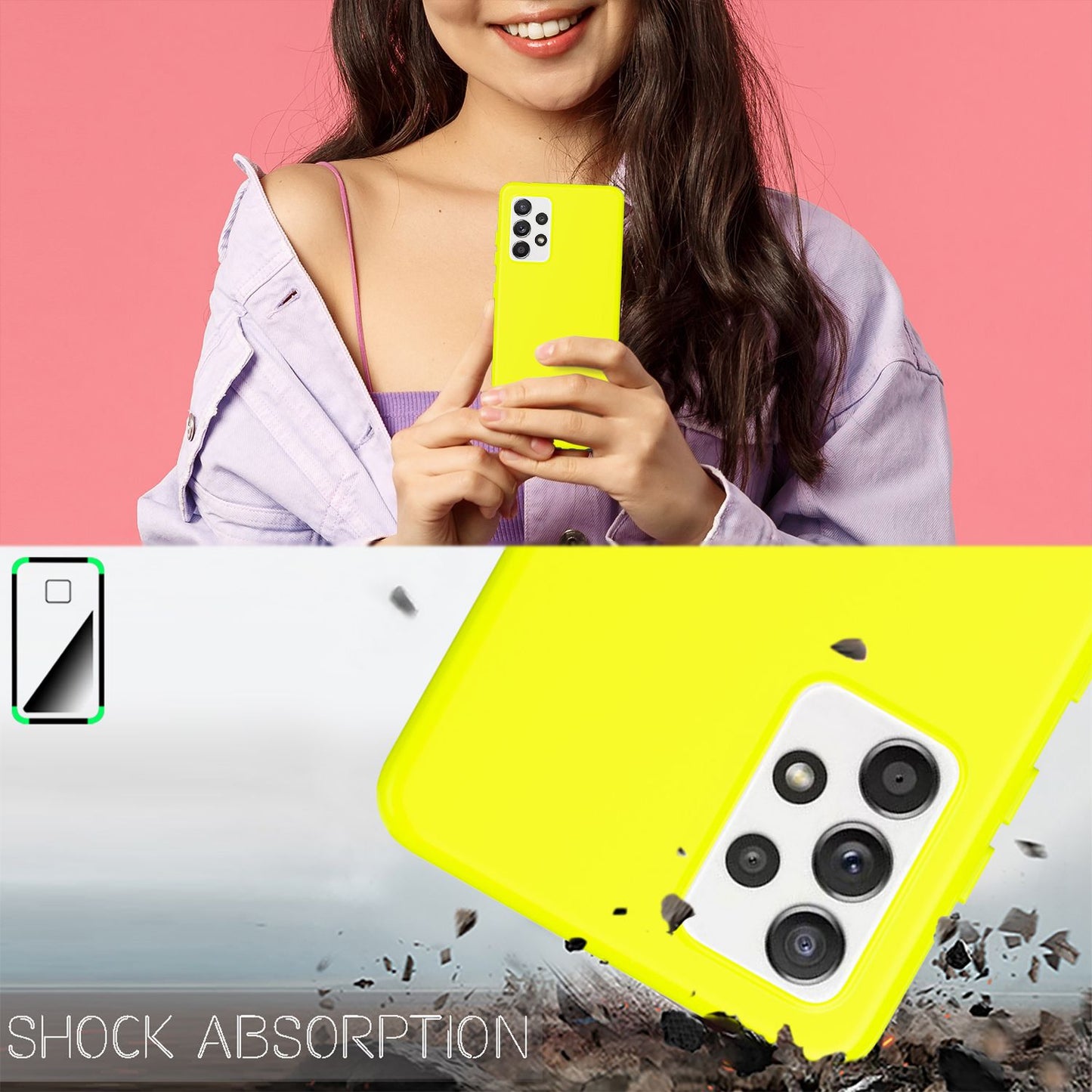 NALIA Neon Phone Case for Samsung Galaxy A52 5G / A52 / A52s 5G, Silicone Case