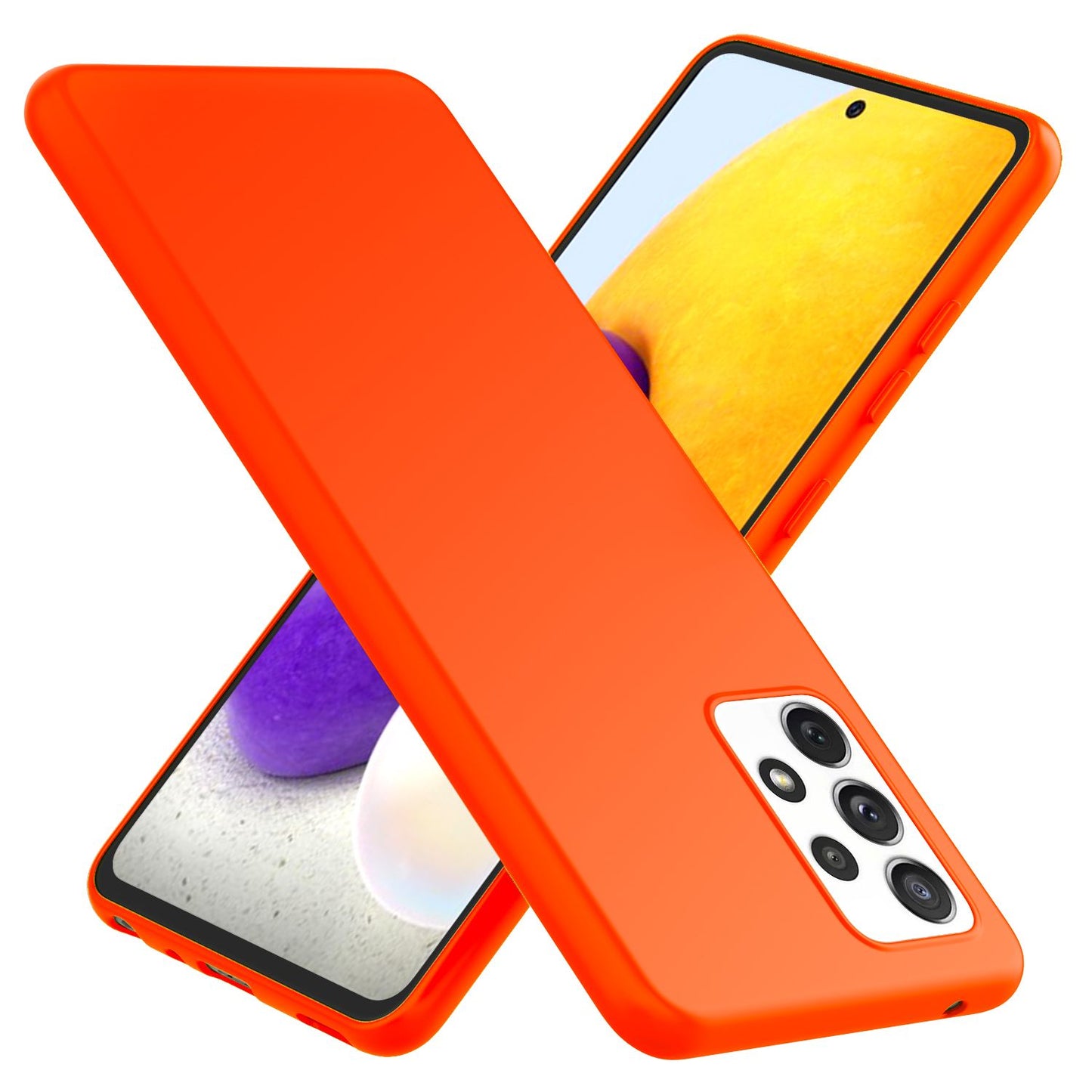 NALIA Neon Phone Case for Samsung Galaxy A72, Silicone Soft Case Phone Cover