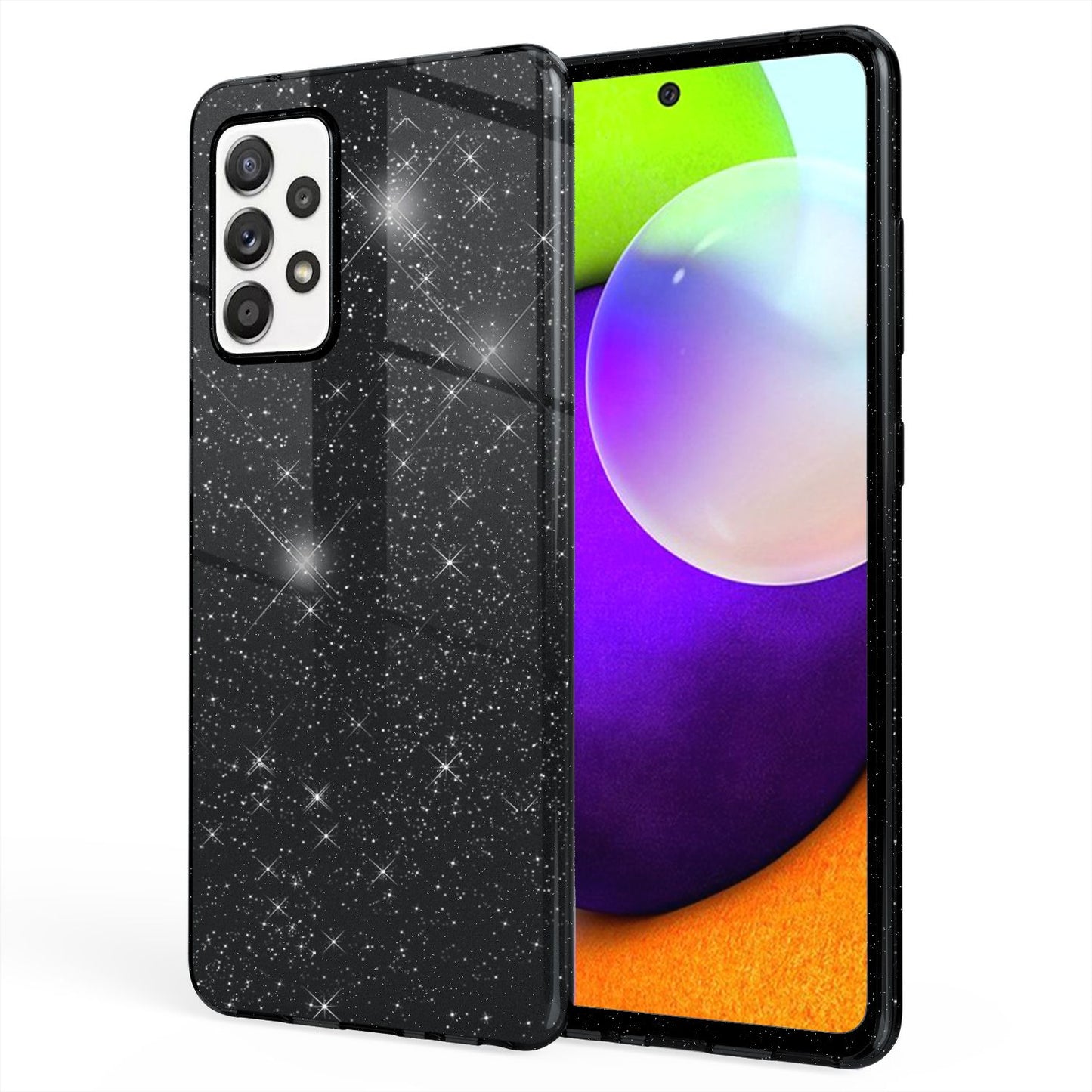 NALIA Glitzer Handy Hülle für Samsung Galaxy A52 5G / A52 / A52s 5G, Cover Case