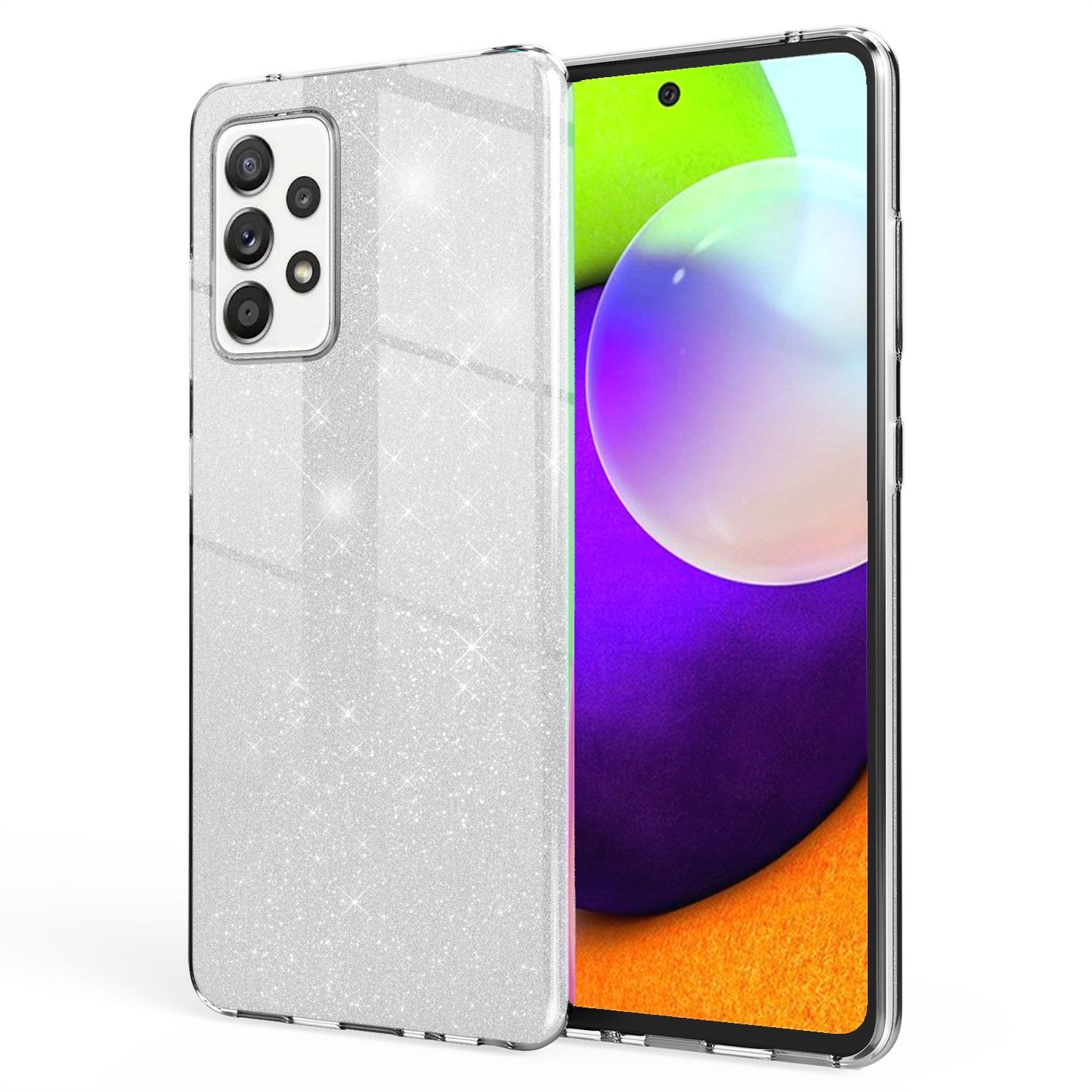 NALIA Glitzer Handy Hülle für Samsung Galaxy A52 5G / A52 / A52s 5G, Cover Case