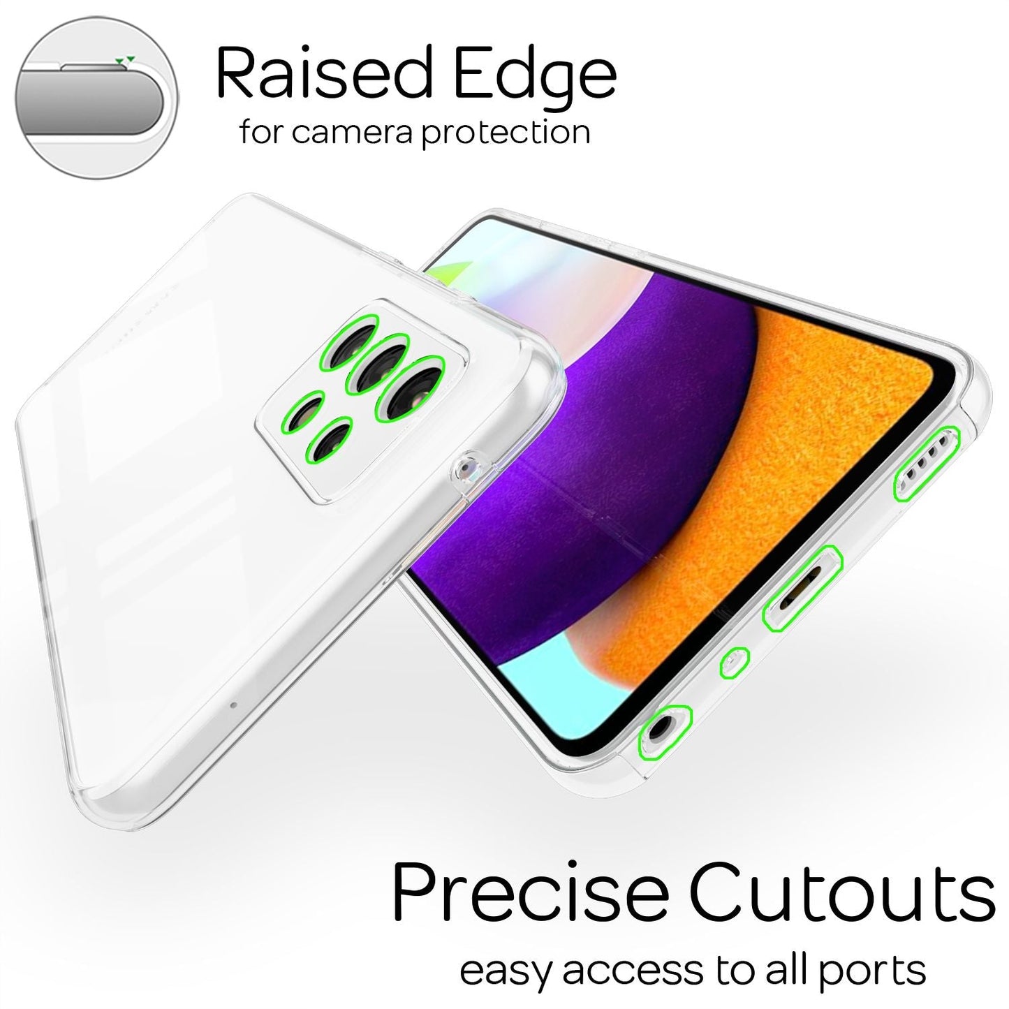 NALIA 360 Degree Phone Case for Galaxy A52 5G / A52 / A52s 5G, Full Cover Case