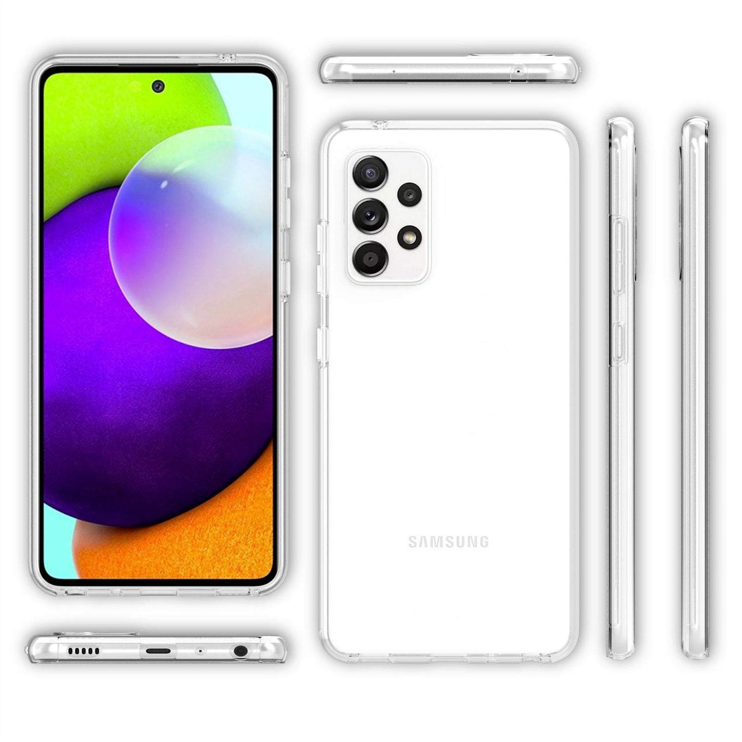 NALIA 360 Degree Phone Case for Galaxy A52 5G / A52 / A52s 5G, Full Cover Case