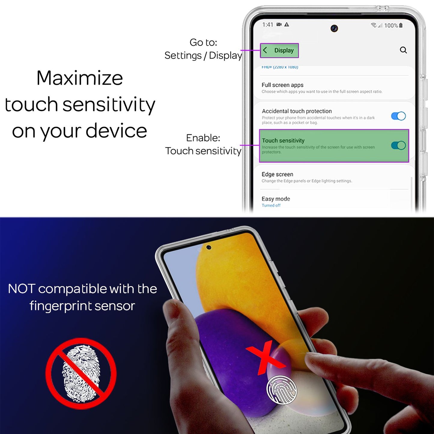 NALIA 360 Grad Handy Hülle für Samsung Galaxy A72, Transparent Full Cover Case