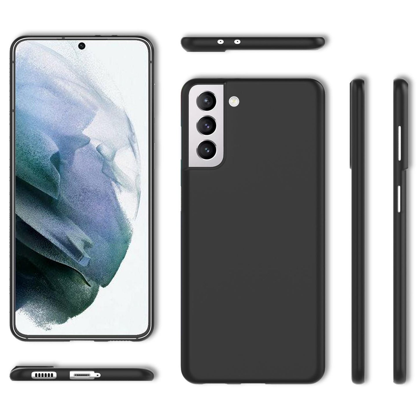 NALIA Extra Thin Hard Case fyrir Samsung Galaxy S21, Ultra Thin Símahulstur