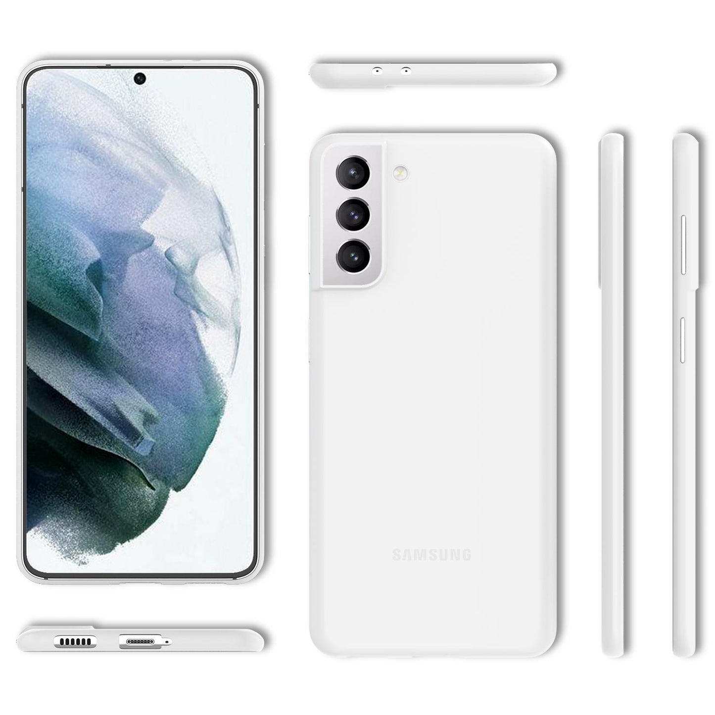 NALIA Extra Thin Hard Case fyrir Samsung Galaxy S21, Ultra Thin Símahulstur