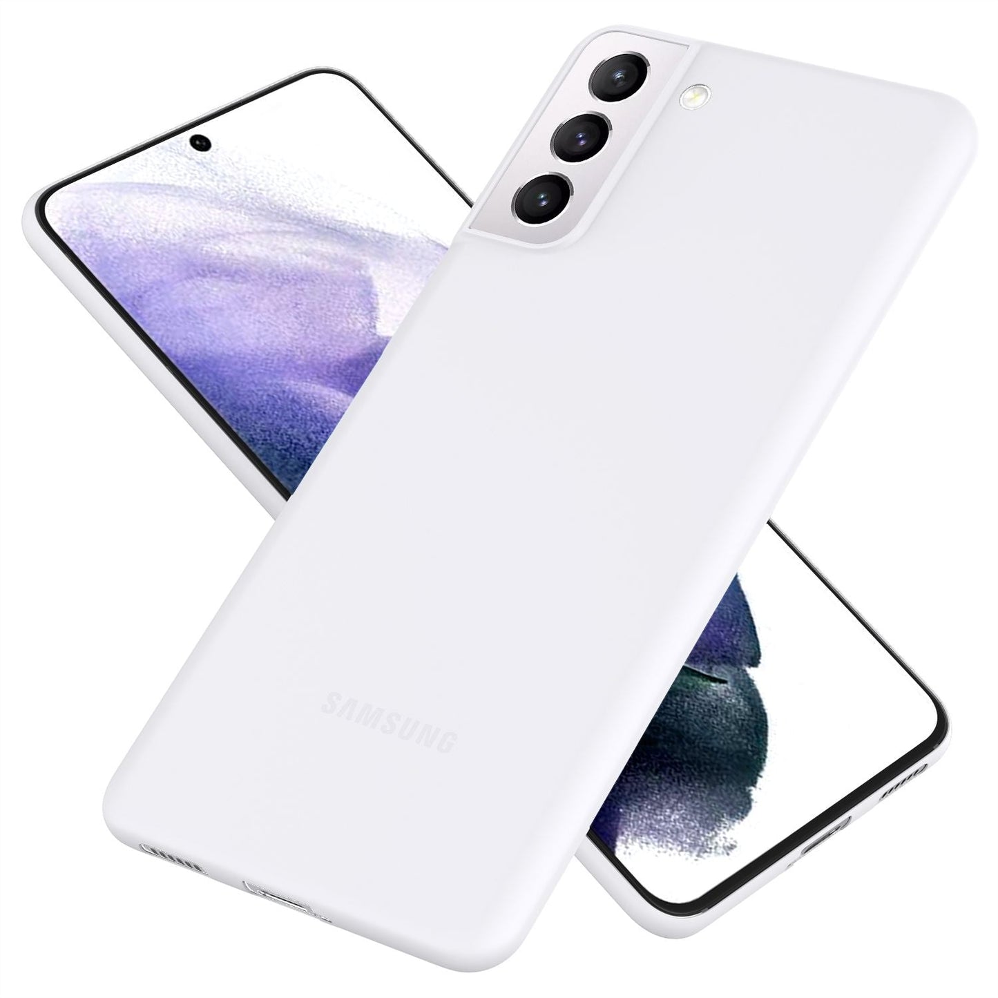 NALIA Extra Þunnt Hart Hulstur fyrir Samsung Galaxy S21 Plus, Þunnt Símahulstur