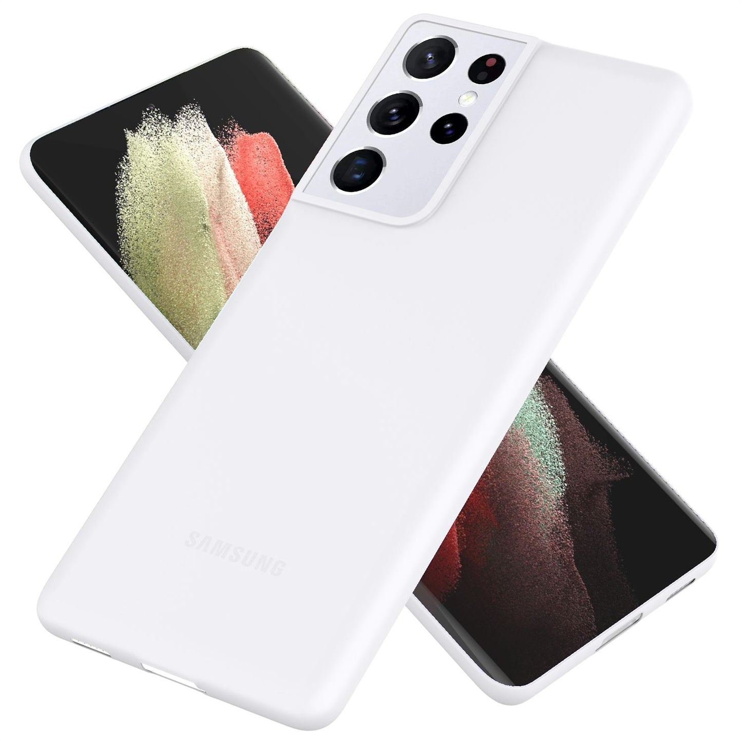 NALIA Extra Þunnt Hart Hulstur fyrir Samsung Galaxy S21 Ultra, Þunnt Símahulstur