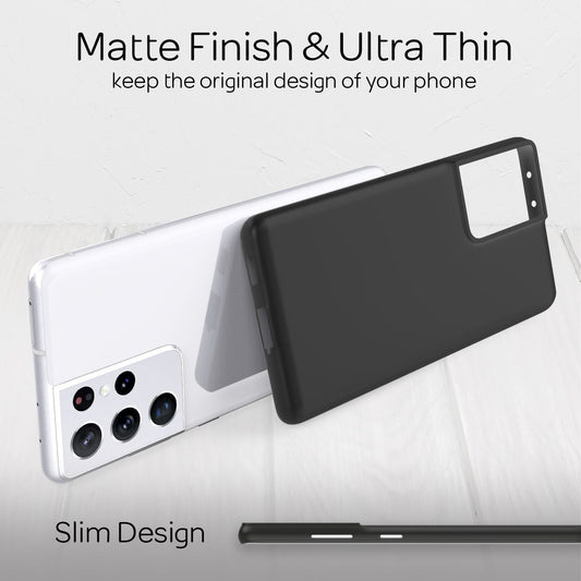 NALIA Extra Þunnt Hart Hulstur fyrir Samsung Galaxy S21 Ultra, Þunnt Símahulstur