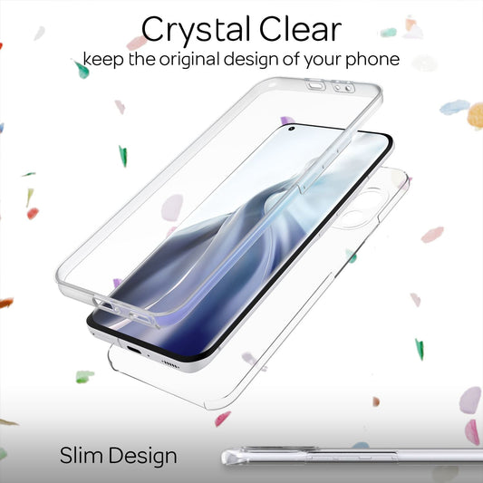 NALIA 360 Degree Phone Case for Xiaomi Mi 11 5G, Transparent Case Front and Back