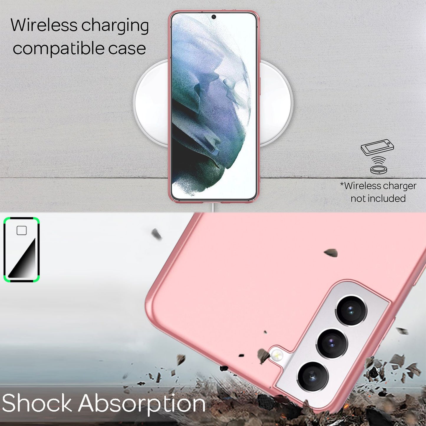 NALIA Hard Case for Samsung Galaxy S21, Slim Phone Case Cover Bumper Case