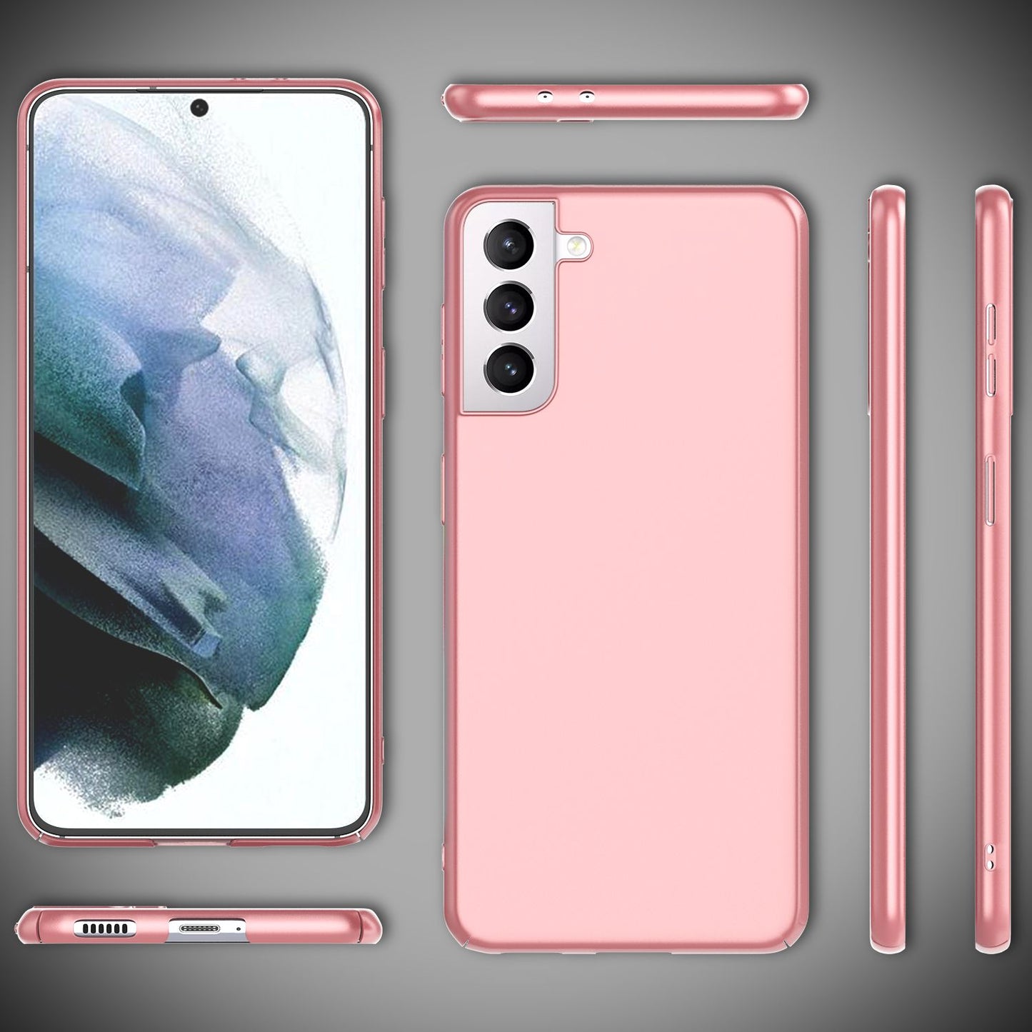 NALIA Hard Case for Samsung Galaxy S21, Slim Phone Case Cover Bumper Case