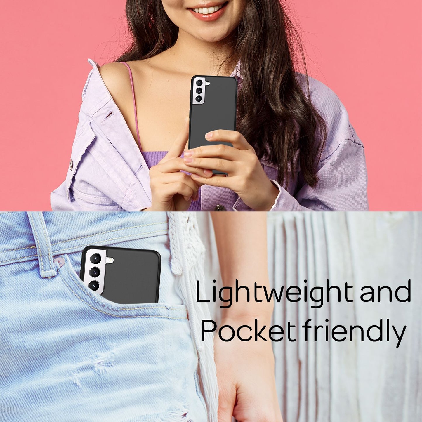 NALIA Hard Case for Samsung Galaxy S21, Slim Phone Case Cover Bumper Case