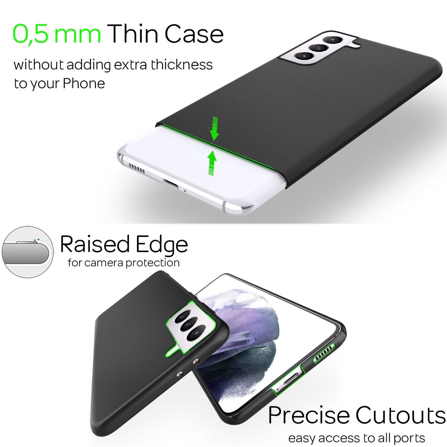 NALIA Hard Case for Samsung Galaxy S21 Plus, Slim Phone Case Cover Bumper Case