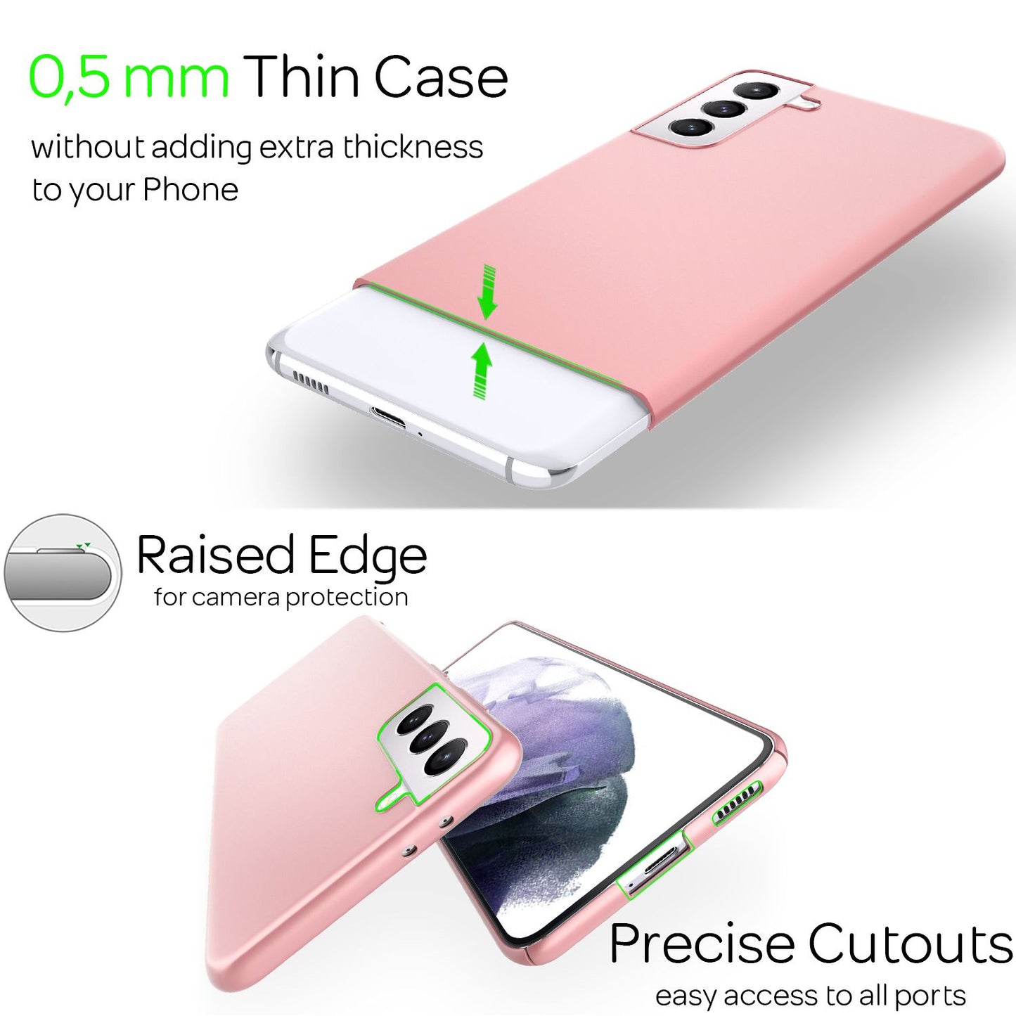 NALIA Hard Case for Samsung Galaxy S21 Plus, Slim Phone Case Cover Bumper Case