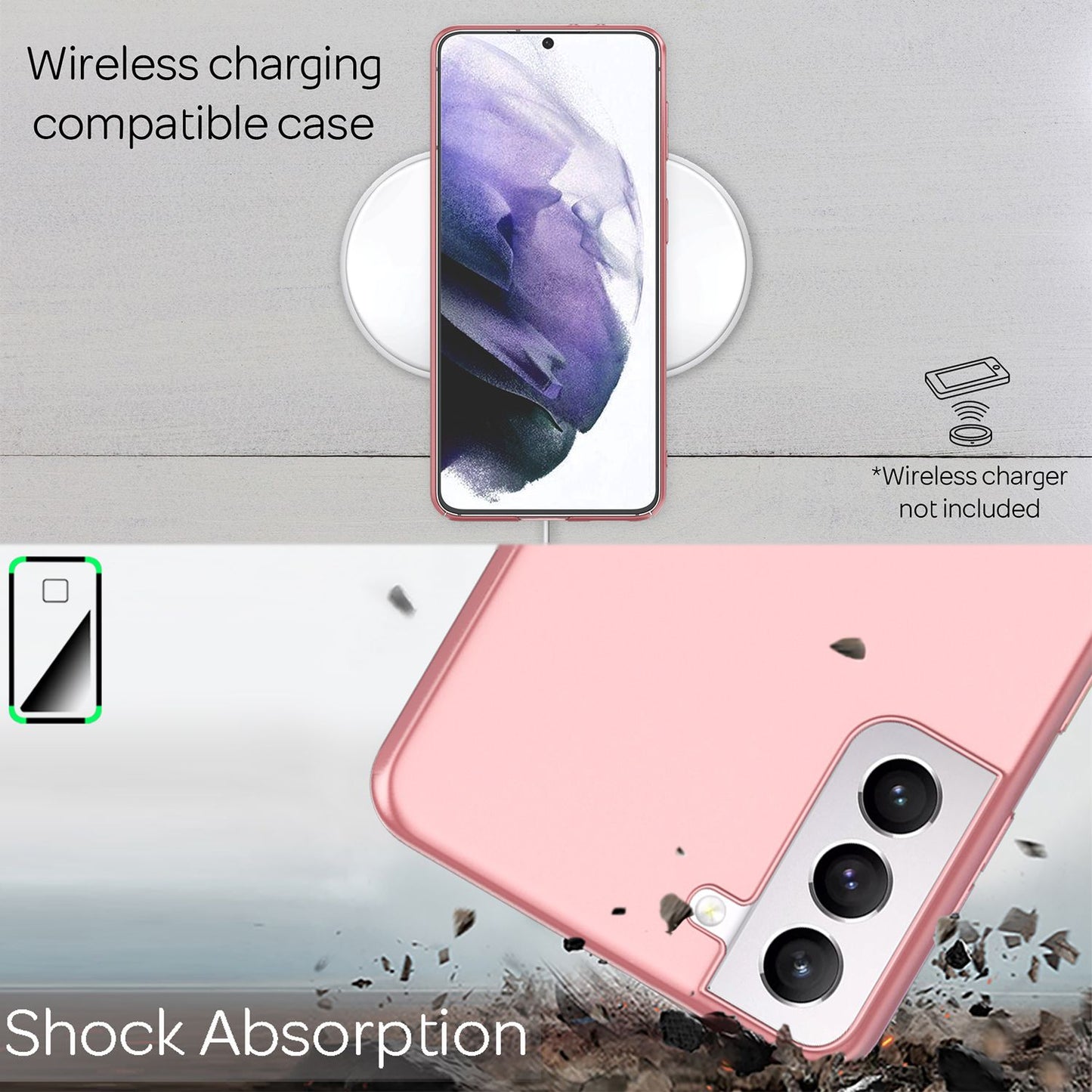 NALIA Hard Case for Samsung Galaxy S21 Plus, Slim Phone Case Cover Bumper Case