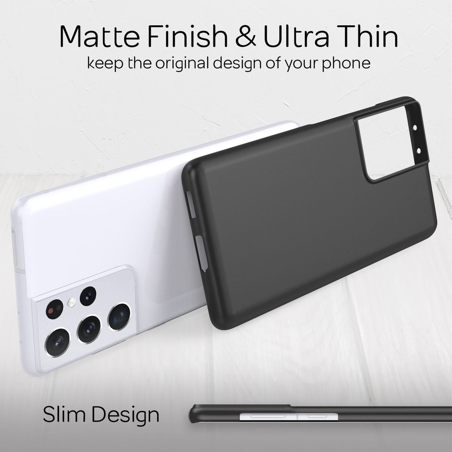 NALIA Hard Case für Samsung Galaxy S21 Ultra, Dünn Cover Handy Hülle Case Bumper