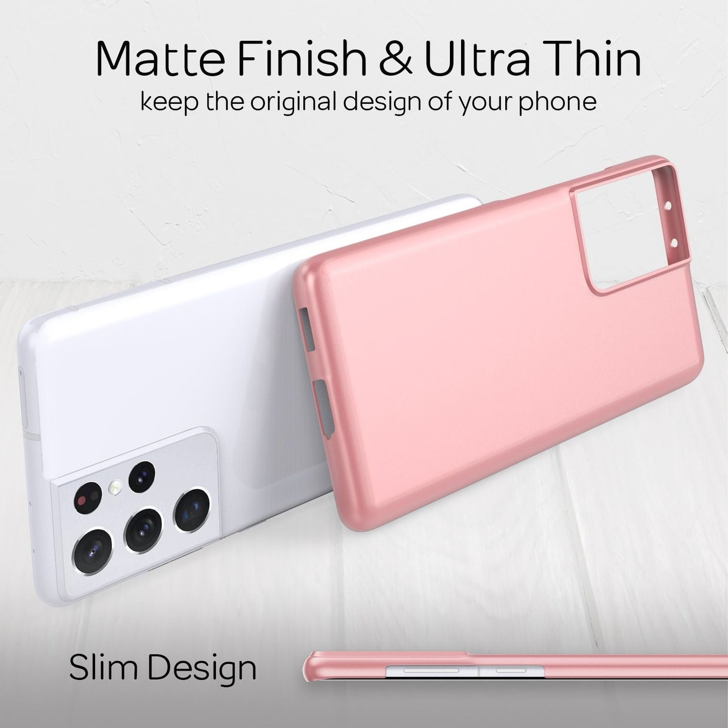 NALIA Hard Case für Samsung Galaxy S21 Ultra, Dünn Cover Handy Hülle Case Bumper